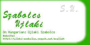 szabolcs ujlaki business card